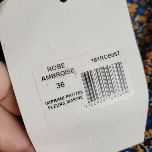 Sezane Ambroise Dress in Marine Flowers size 36 NWT - Picture 10 of 10
